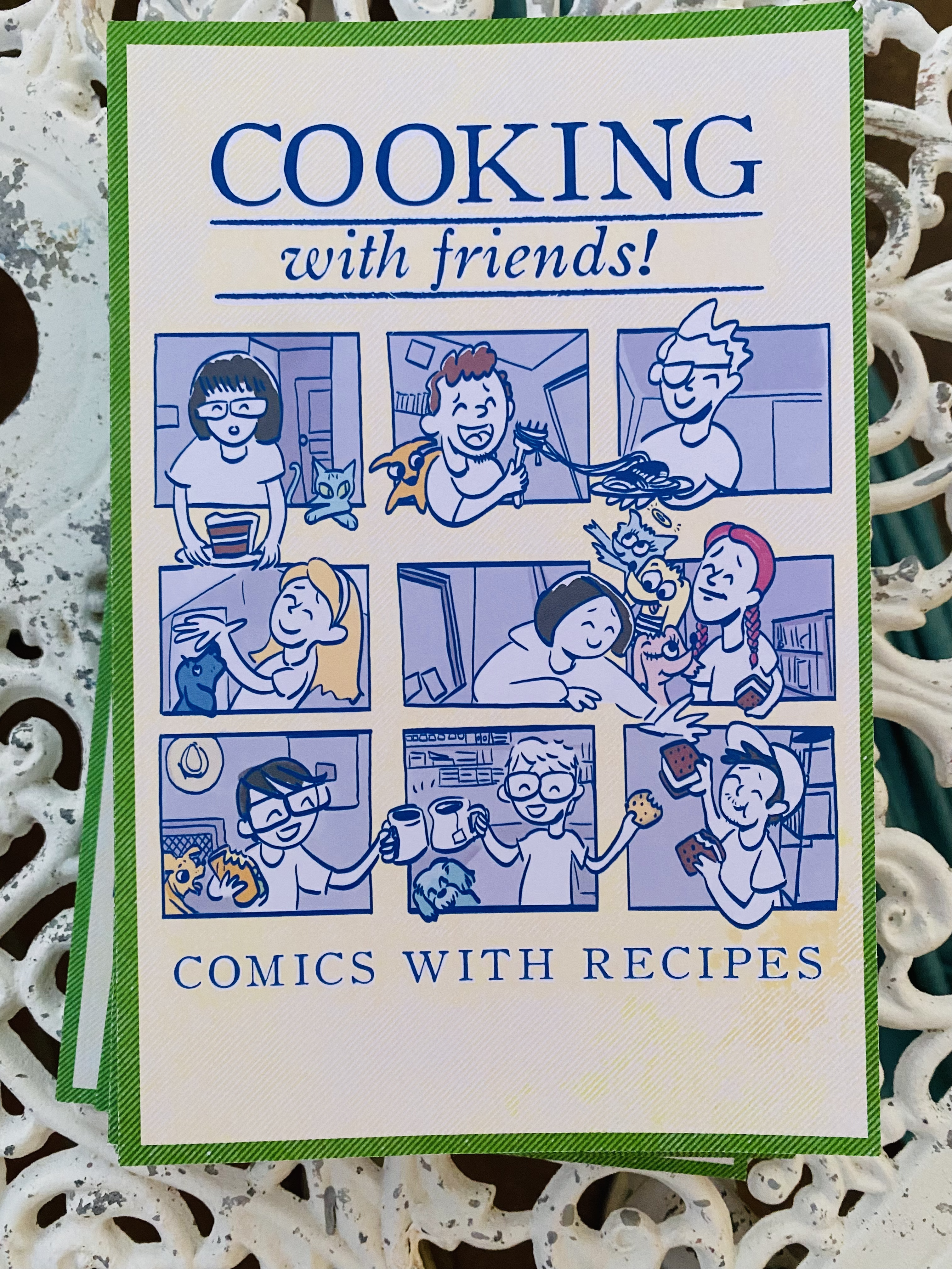 Cooking-with-Friends cover featuring images from each of the comics