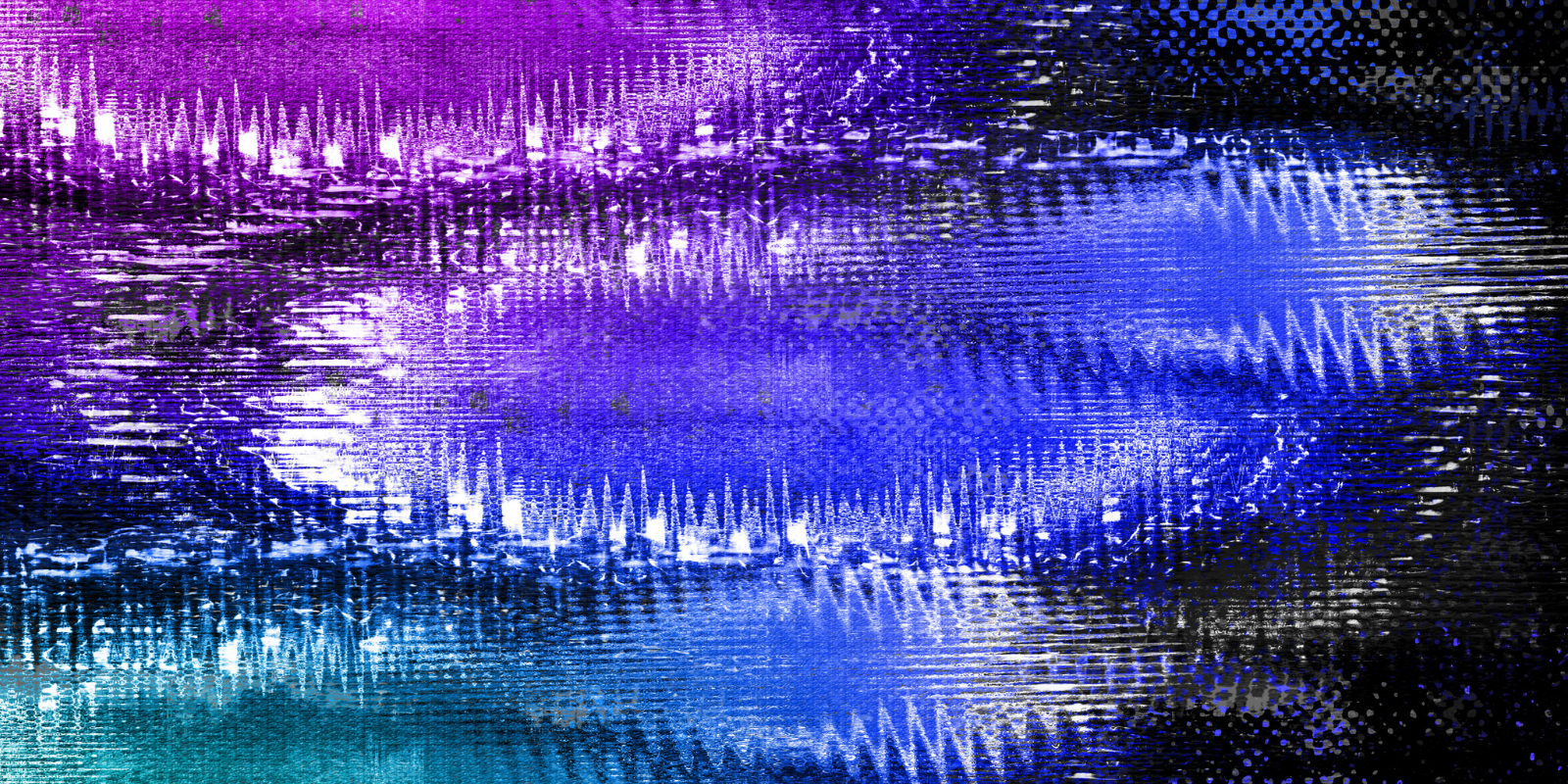 Abstract blue glitch art