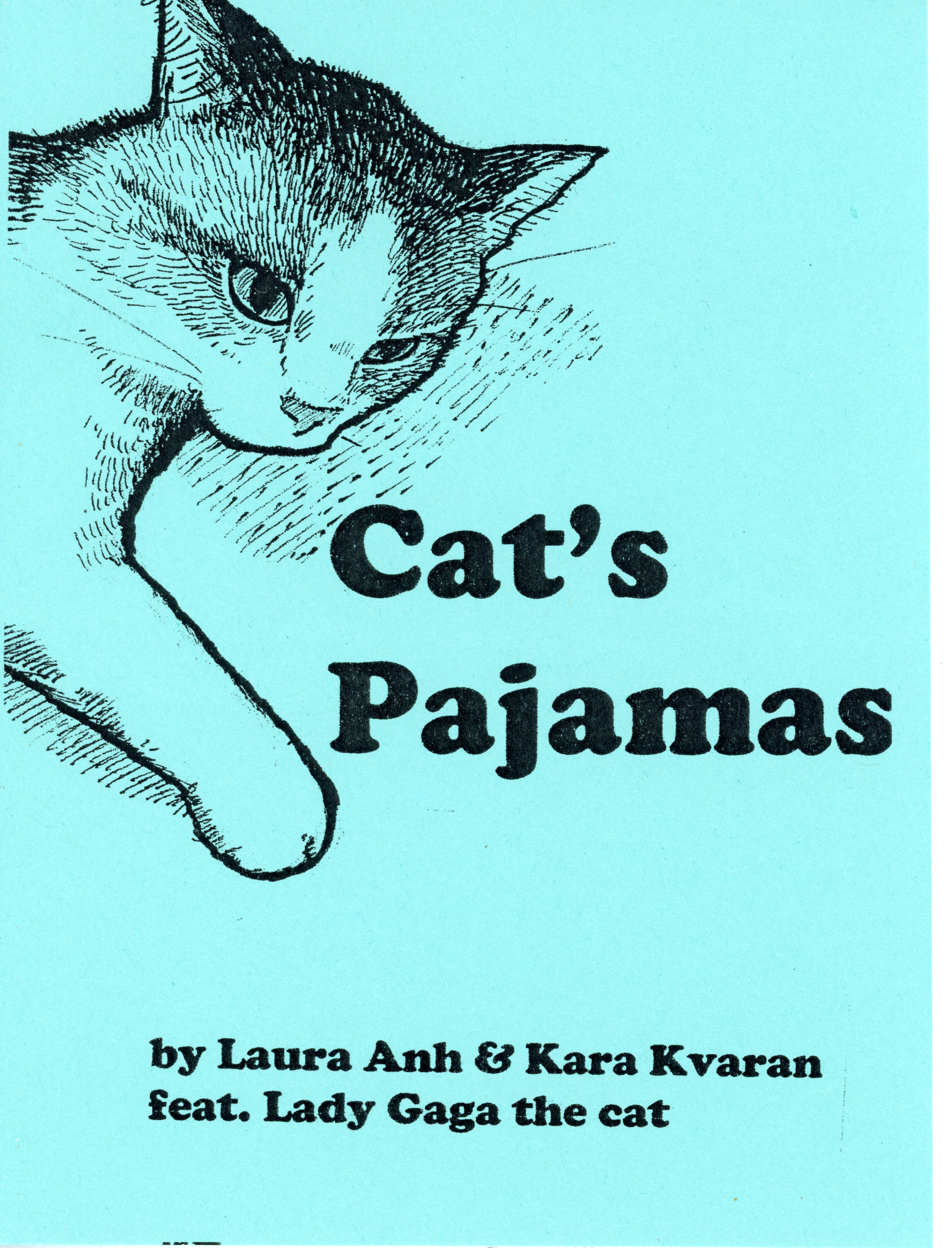 Cat's PJS by Laura Anh Williams and Kara Kvaran featuring Lady Gaga the Cat who is sketched on the cover 