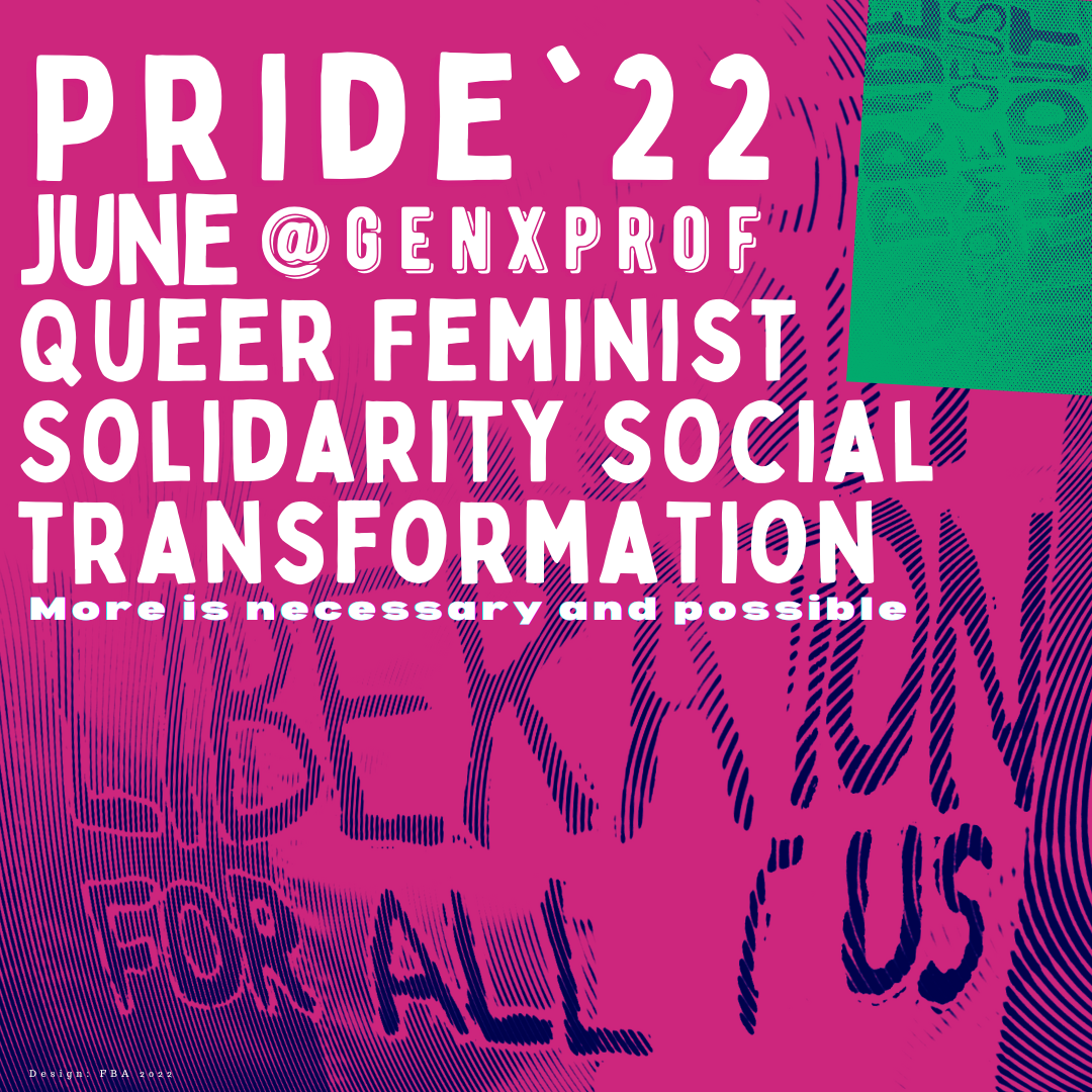 Image promoting online pride event with graphics, videos, and more by FBA for NMSU Gender & Sexuality Studies