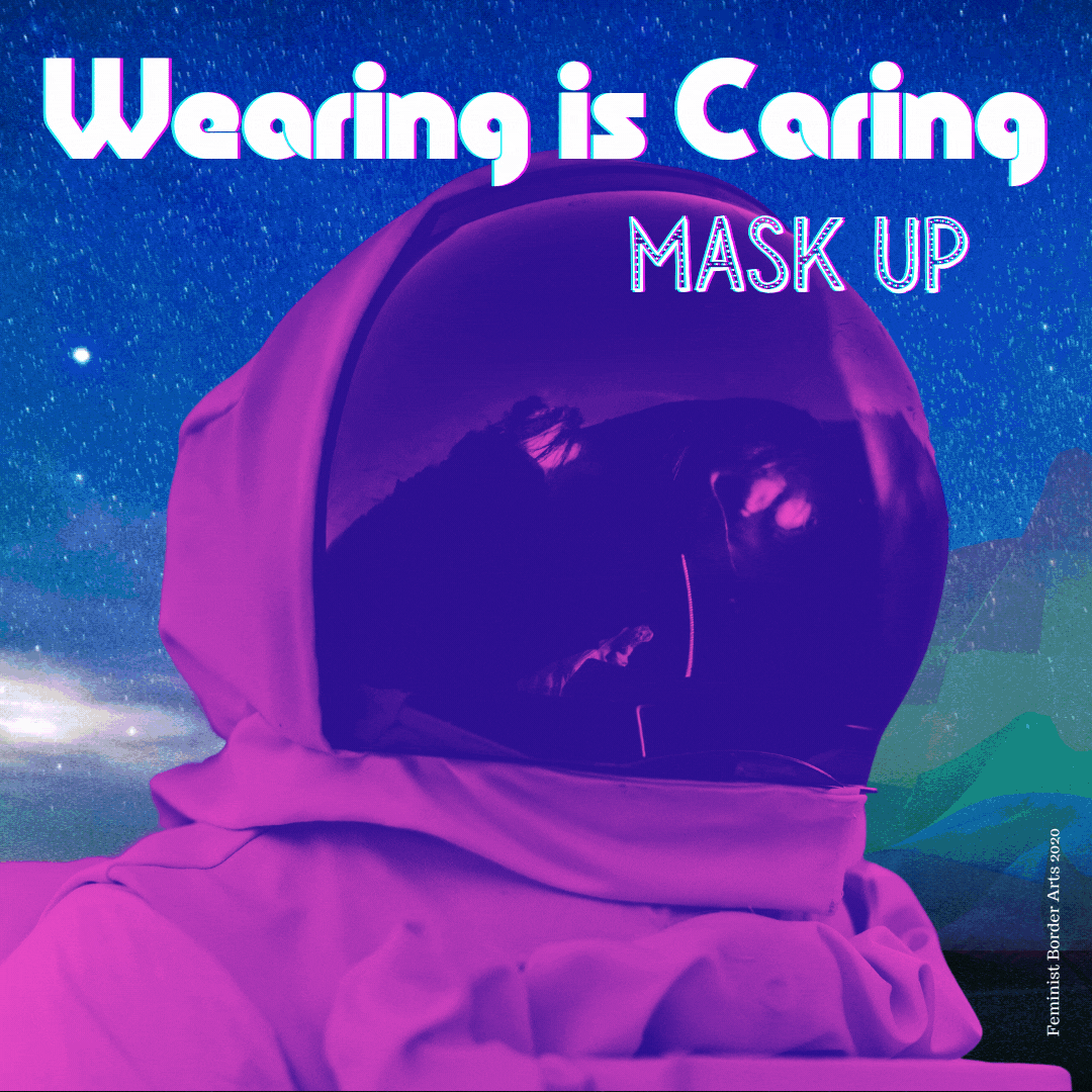 Wearing-is-Caring, an astronaut is telling you to wear a mask